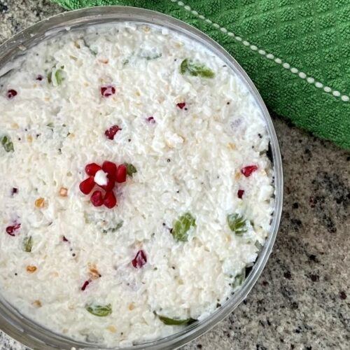 curd rice recipe; yogurt rice