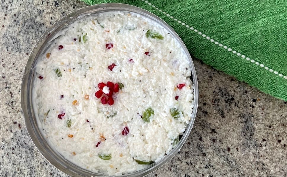 curd rice recipe; yogurt rice