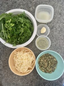 pesto sauce; pesto cream sauce; homemade pesto; parsley pesto sauce; parsley pesto recipe