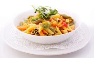 rainbow pasta salad recipe; rotini rainbow pasta salad