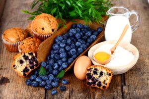 baby blueberry muffins; healthy blueberry muffins; blueberry oatmeal muffins; almond flour blueberry muffins
